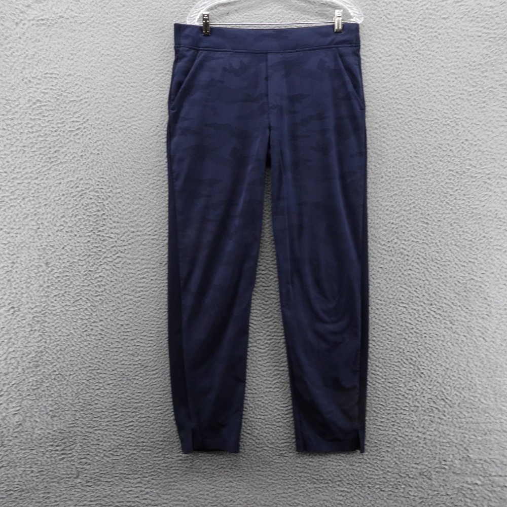 Athleta Brooklyn Ankle Camo Pant Navy Blue Tonal Camouflage 14 Tall